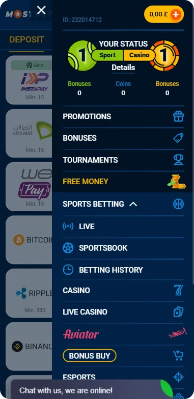 Menu site